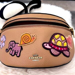 Cute Coach Bethany belt bag with creature patches